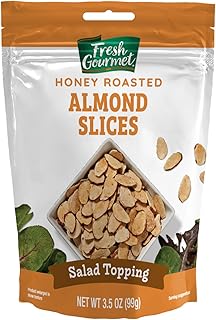Fresh Gourmet Honey Roasted Sliced Almonds, 3.5 oz Resealable Bag