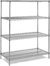 Centaur 21" x 48" Chrome Wire Shelving Kit, 4 Tiers, 74-5/8" H