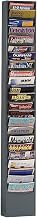 Durham 401-95 Gray Cold Rolled Steel 23 Contour Pocket Vertical Literature Rack, 9-3/4" Width x 65-1/2" Height x 4-1/8" Depth