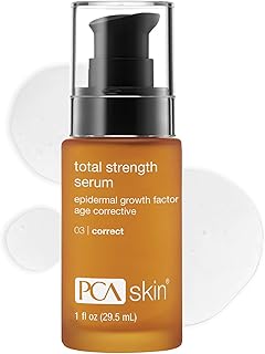 PCA SKIN Total Strength Serum - Plumping & Firming Skin Treatment with Epidermal Growth Factors & Peptides (1 oz)