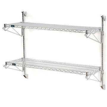 Poly-Green Wall Mount Wire Shelving by Nexel – 2, Alloy Steel, Green