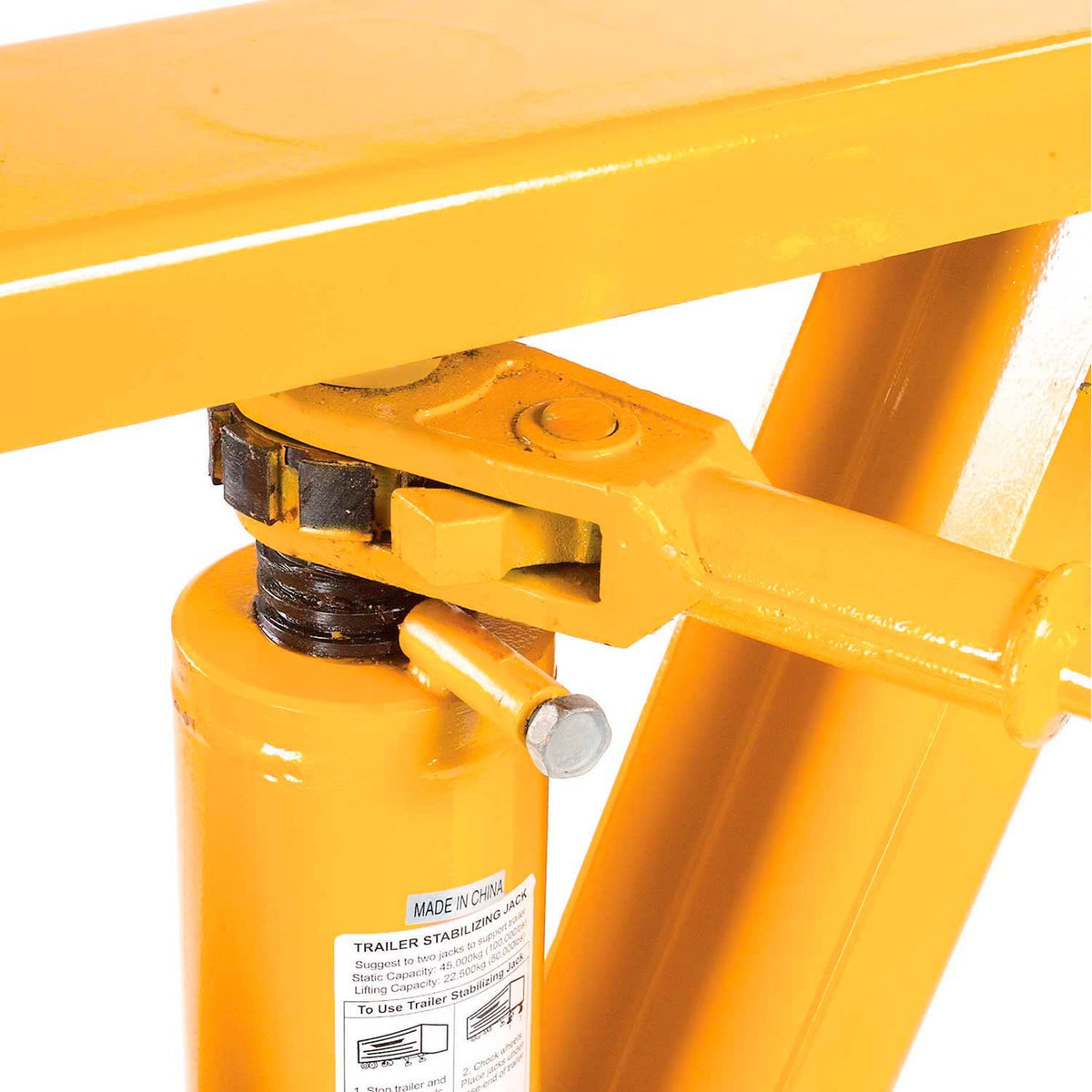100,000 Lb. Static Capacity Heavy Duty Trailer, Yellow by Global Industrial – 25"L x 24"W x 40"H, Steel, Yellow, Model TJ60