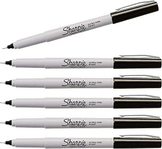 Sharpie Permanent Marker, Ultra-Fine Point, Black Ink, 6 Pack