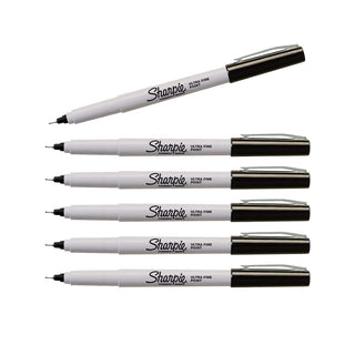 Permanent Marker by Sharpie – 1 Count (Pack of 6), Plastic, Black, Pack of 6, Model 6 x PINK ULTRA FINE