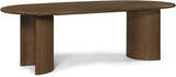 Meridian Furniture 772Brown-T Caldra Collection Mid-Century Modern Dining Table with Rich Finish, Solid Wood, Acacia Veneer, 94" W x 42" D x 30.5" H, Brown