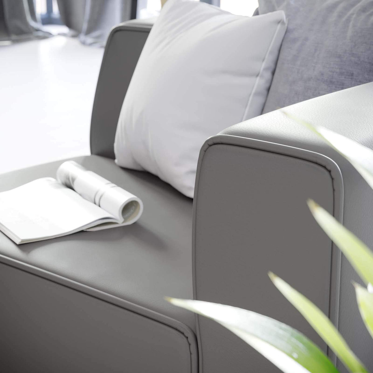 Modway Grey / Right-Arm Chair / 1 Sofas & Couches