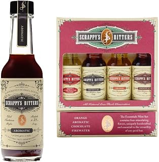 Scrappy's Bitters Set – Aromatic (5 oz) & The Essentials Gift Set (Orange, Aromatic, Chocolate, Firewater, 4 x 0.5 oz) – Organic Ingredients, No Extracts, Artificial Flavors, Chemicals or Dyes – Handc