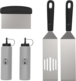 Coleman Flat Top 5-Piece BBQ Griddle Tool Kit, Stainless Steel