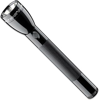 MagLite ML50L 3-Cell C – High Lumens LED Flashlight with Adjustable Focus for Precise Beam, High & Low Modes, Long Battery Life, Water-Resistant for Emergency, Outdoor, and Camping – Black