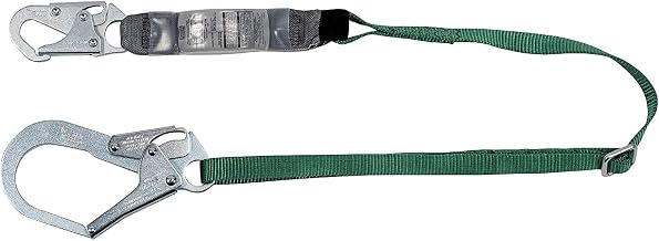 MSA 10191757 V-Series Standard Shock Absorbing Lanyard - 6', Single-Leg, 36CL Large Snaphooks, Adjustable Length, Polyester Web, Durable, Energy Absorbing Lanyard