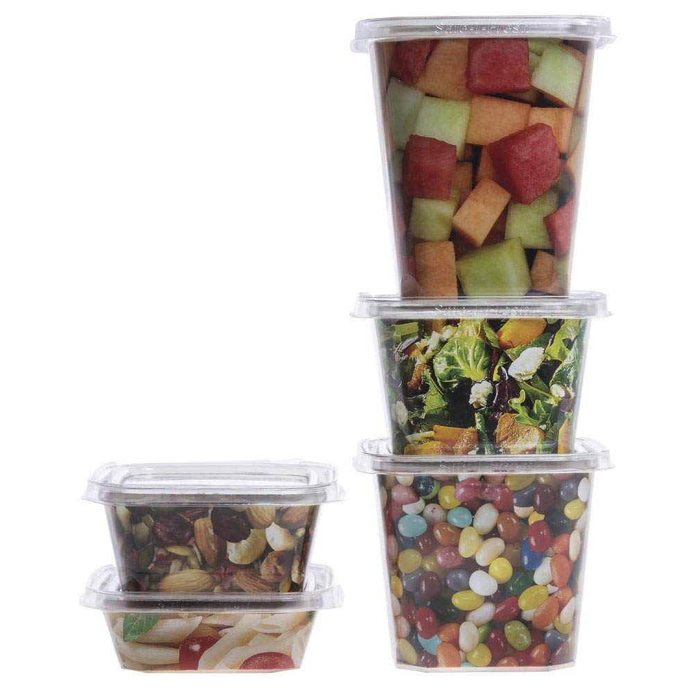 Safe-T-Fresh Squareware 8 oz Clear PET Plastic Clamshell by SAALFELD REDISTRIBUTION – 8.0 ounces, Plastic, Clear, Model TS4008