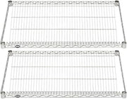 HUBERT Slanted Soft Silver Wire Shelf Pack - 36" L x 18" W