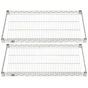 Slanted Soft Silver Wire Shelf Pack - 36" L x 18" W by HUBERT – Large, Silver, Model SLT1836TA