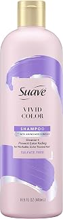 Suave Pink Shampoo For Color Treated Hair Vivid Color Sulfate Free Shampoo To Prevent Color Fade 16.5oz