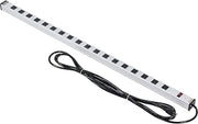 Global Industrial 48" 18 Outlet Aluminum Power Strip with 15-ft Cord ETL/cETL