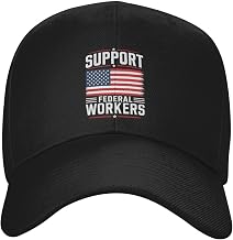 Support Federal Workers Adjustable Baseball Cap 4 Black | Lightweight Classic Unisex Design Women Men Outdoor
