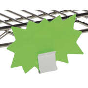 Sign Holder for Wire Shelves White Plastic - 1 1/4"L x 2 1/4"H by HUBERT – Plastic, White, Model 2116