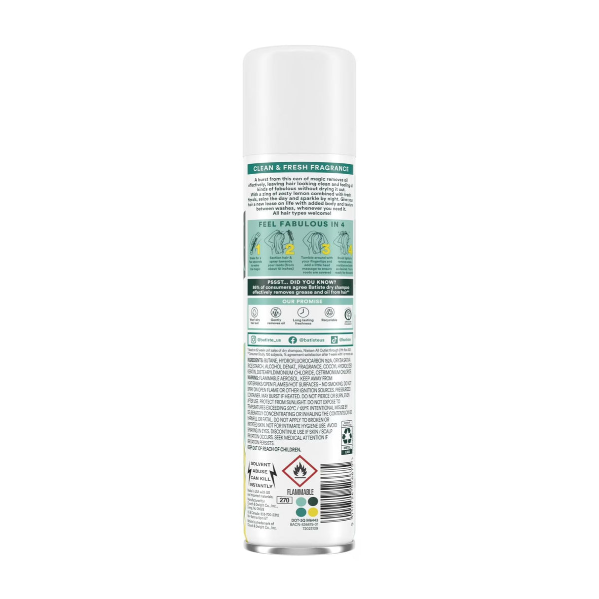 Batiste 22.86 Fl Oz (Pack of 1) / 1 Dry Shampoos