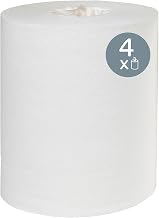 Kleenex Professional Center-Pull Roll Towels, Bulk, 4 x 275 Sheets (01320) | Cloth-Like Feel, White, Perforated, For High-Traffic Environments