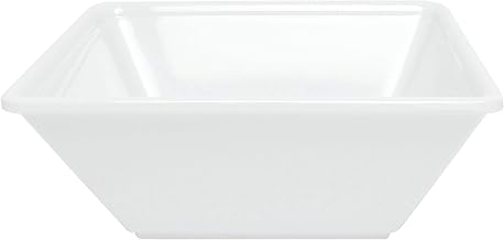 Thunder Group Passion White melamine dinnerware collection 52 oz 8" x 8" square bowl, 2 1/2" deep, comes in each