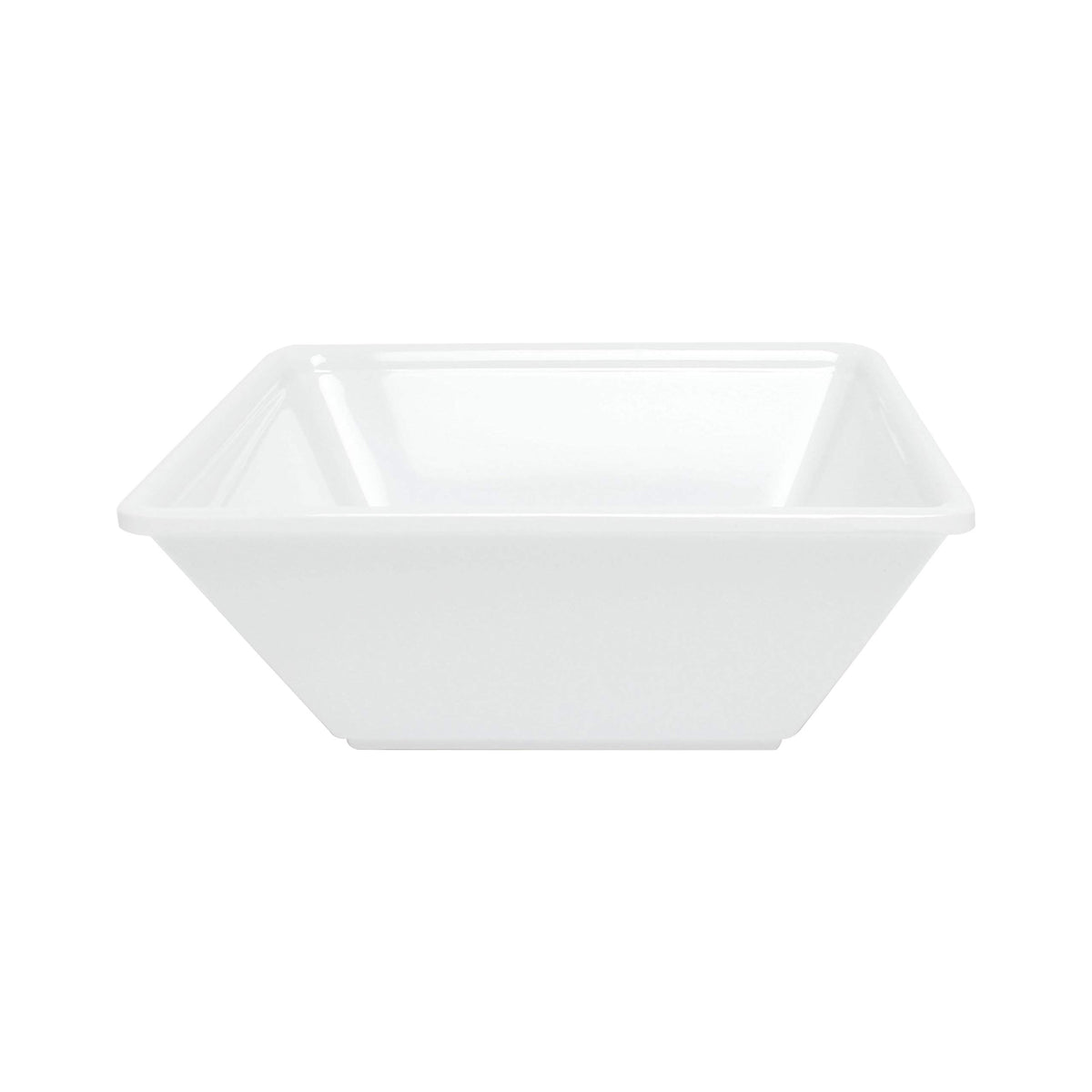 Passion White melamine dinnerware collection 52 oz 8" x 8" square bowl by Thunder Group – 52.0 ounces, Melamine, White, Model PS5008W