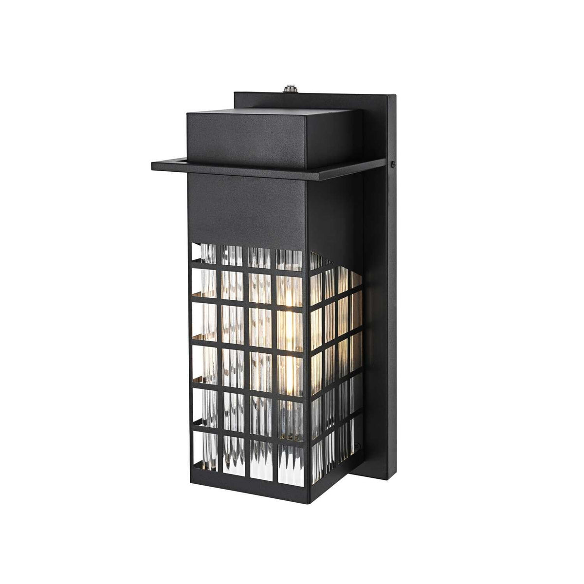 Palmer One Light Outdoor Wall Sconce Black by Lighting Design – Iron, Black