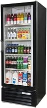 Beverage-Air MMR27-1-B-LED MarketMax 30" One Section Glass Door Reach-In Merchandiser Refrigerator with LED Lighting 27 cu.ft. Capacity Black Exterior and Bottom Mounted