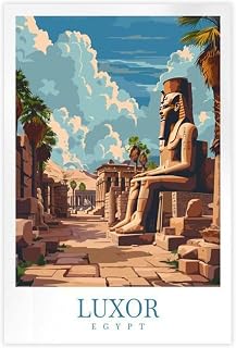 Luxor Egypt Travel Poster Bedroom Decor Sports Landscape Office Room Decor Gift Style:Unframe 16x24inch