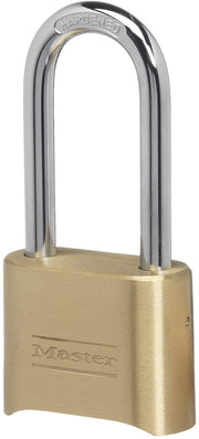 Set Your Own Combination Padlocks with Extra Long Shackles by Master Lock – Brass, Gold