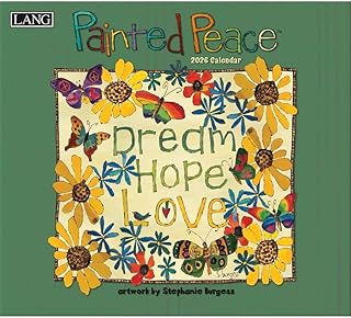 Lang, Painted Peace 2026 Wall Calendar by Stephanie Burgess, 13.4'' X 12'', 12-Month Calendar with Stapled Binding