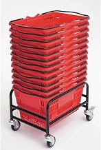 Versacart Black Steel Rolling Rack for Hand Baskets - 18 1/2" L x 13" W x 13" H