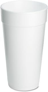 Dart 20J16 3.7" Top & 2.4" Bottom Diameter, 6.1" Height, Big Drink Foam Cup, 20 oz, (1 Pack of 25)