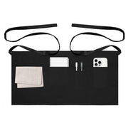 Server Aprons with 3 Pockets by LOHYILYE – 23.6"L x 12.6"W, Polyester, Black 1 Pack, Model Server Apron Classic