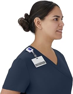 Medline Staten AVE Women's Yoga-Style Scrub Tops Navy