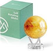 MOVA Self Rotating Globe, Sun Signature (6") | solar powered globe, no batteries or cords, gift for astronomy lovers, premium kinetic display, space desk decor