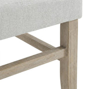 Fabric-Upholstered Dining Chairs with Rubberwood Legs by Furnifact – Rubber, Light Gray, Pack of 2