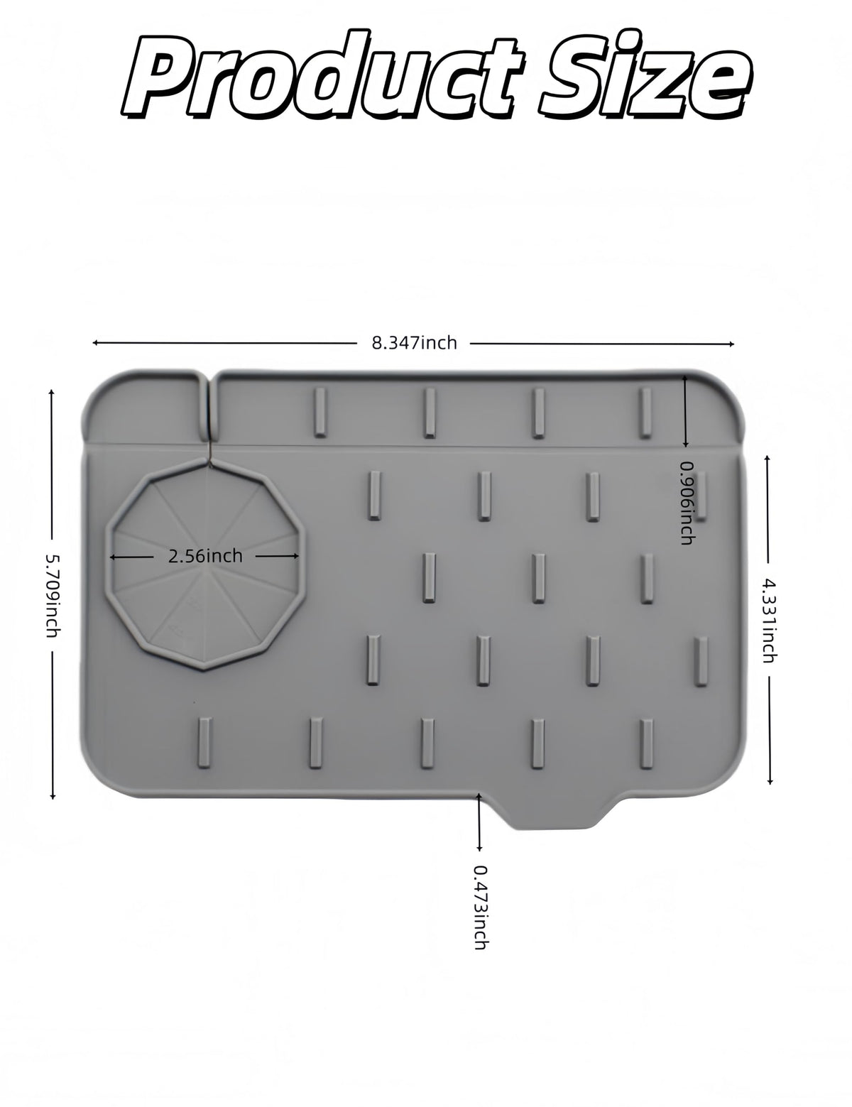 Silicone Faucet Splash Proof Pad by bepisof – Silicone, Grey, Model ZHHAO0275XX