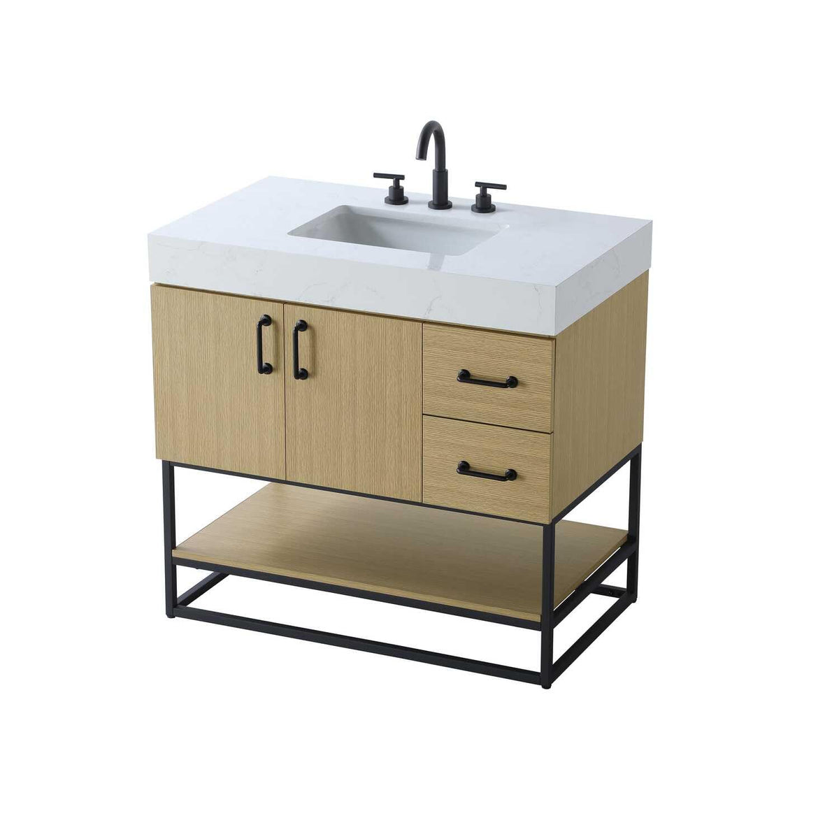Caroline Bathroom Vanity Honey Brown by Lighting Design – Wood, Honey Brown, Model VF29236MHB