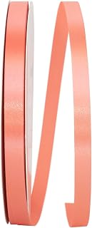 Reliant Ribbon Satin Supreme Ribbon, 3/8 Inch X 100 Yards, Coral