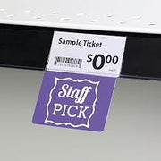 Staff Pick Shelf Talker Green Plastic Imprint - 2 1/2" L x 3" H, 25 per Case