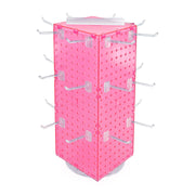 Azar Displays Pegboard + Hooks / Pink / 8 inches (W) x 8 inches (D) x 20 inches (H) Display Racks