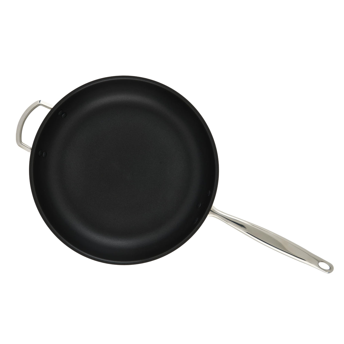 Tri-Ply Frying Pan by Winco – 14", 3.5 quarts, Stainless Steel, Silver, Model TGFP-14NS