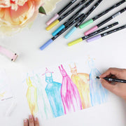 ABT Dual Brush Pens Set of 6 Gray Colors by Tombow – 1 Count (Pack of 6), Plastic, Gray Colors, Model ABT-6P-6