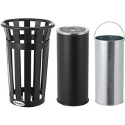 Slatted Steel Outdoor Ashtray by Global Industrial – 13 Gallon, Steel, Black, Model M2000