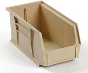Global Industrial Stackable Storage Bin 5-1/2 x 10-7/8 x 5, Beige, Lot of 12
