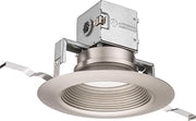 Lithonia Lighting OneUp 6 in. Round Brushed Nickel 3000K LED Downlight, 261PPV