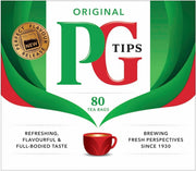 80 Non-Pyramid Teabags Box (Pack of 2) by PG Tips – 80 Count (Pack of 2), Pack of 2