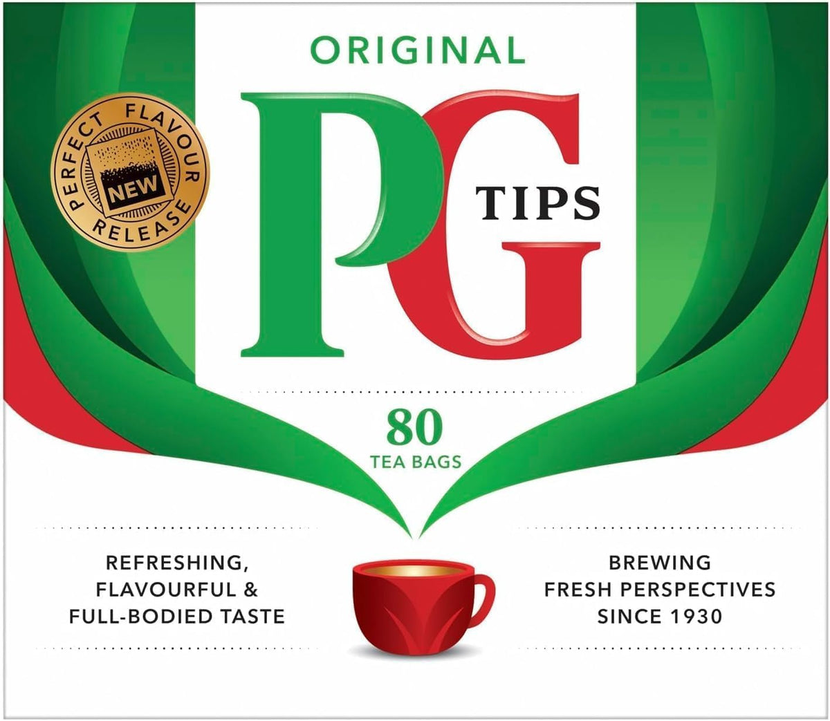 80 Non-Pyramid Teabags Box (Pack of 2) by PG Tips – 80 Count (Pack of 2), Pack of 2