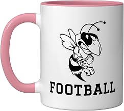 Bloomfield High School Cardinals Football Ceramic Mug, Pink/White, 11oz