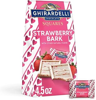 Ghirardelli Valentine Chocolate Square Strawberry Bark Limited Edition 4.5 Oz